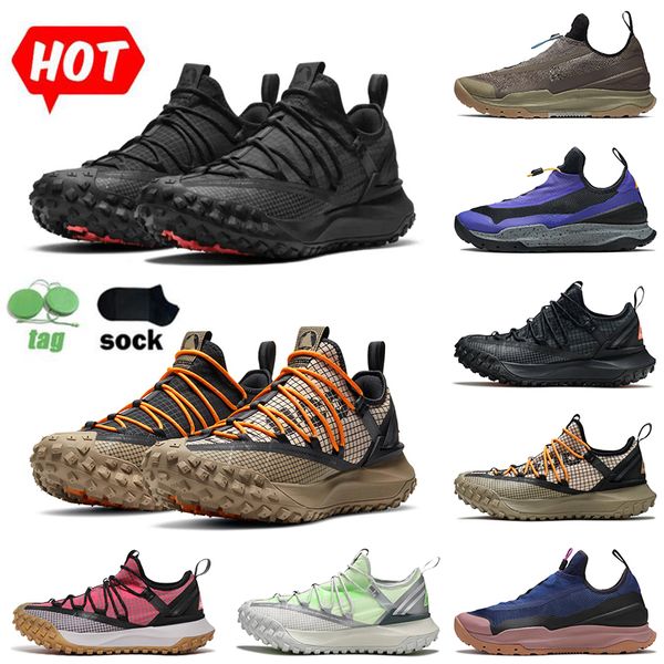 

acg ao mountain fly low mens womens running shoes outdoor black anthracite flash crimson brown basalt sea glass green abyss fossil trainers, White;red