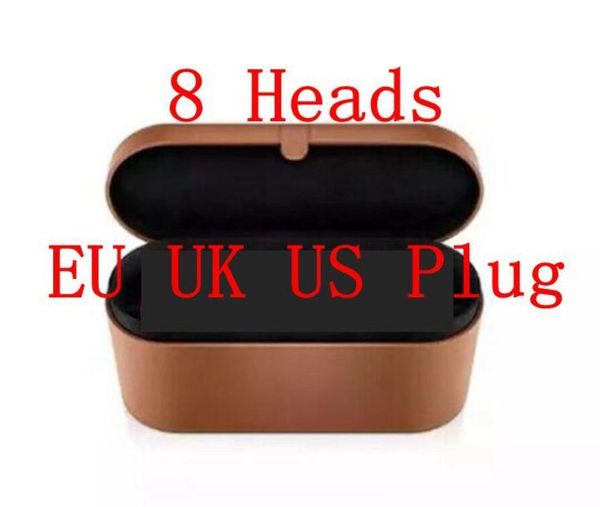 Новейшие 8 головок для завивки волос Rosepink Многофункциональное устройство для укладки волос Автоматическая плойка для нормальных волос EU / UK / US PINK Fuchsia