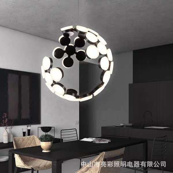 

nordic modern led stone glass ball hanglamp chandelier ring lamp retro livingroom chandeliers