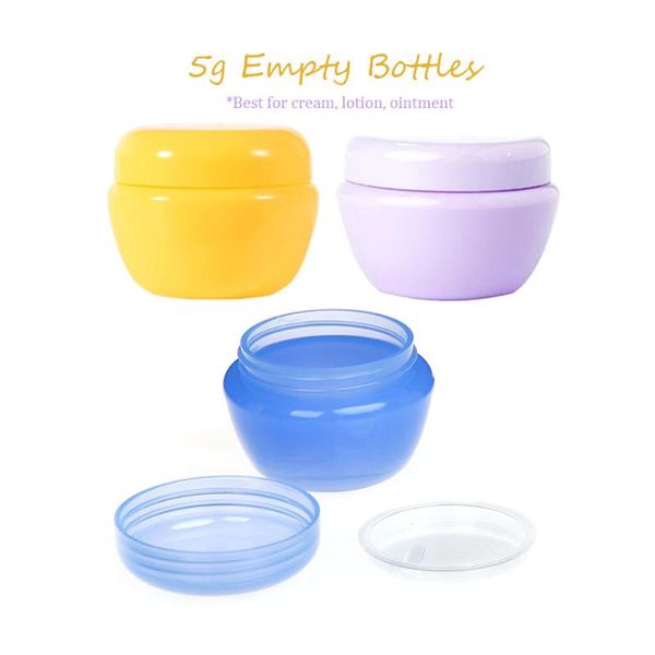 

storage bottles & jars 5pcs/lot macaroon cream empty container 24*33mm mushroom lotion& powder& cosmetics makeup portable 5ml