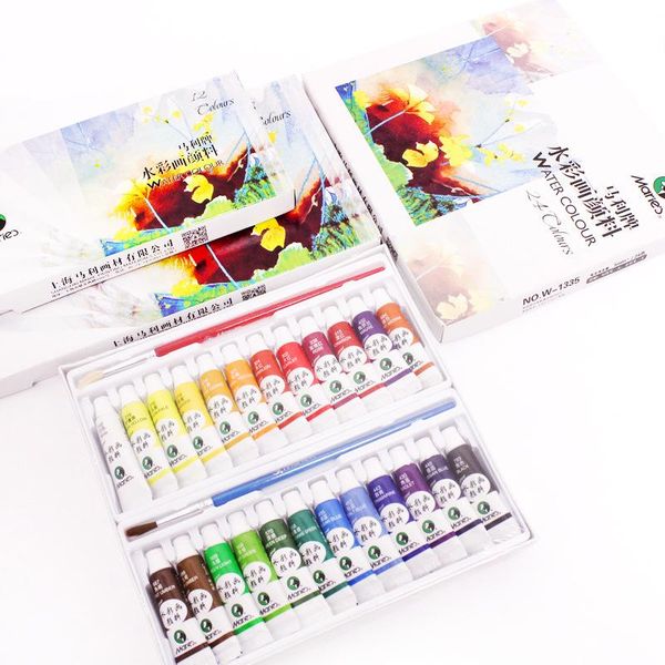 

watercolor 24 colors painting pigment water color paint set 5ml school drawing tools for artist students art supplies gift sets