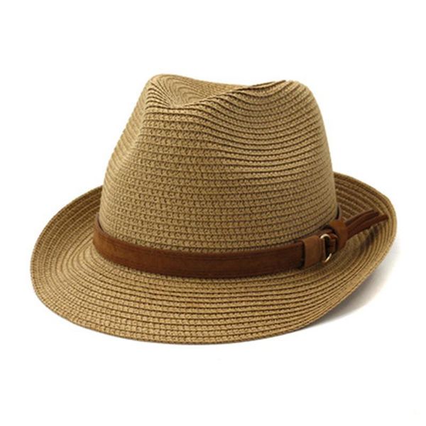 

sun hats women men panama short brim band belt summer solid khaki black coffee outdoor formal dress straw wide, Blue;gray