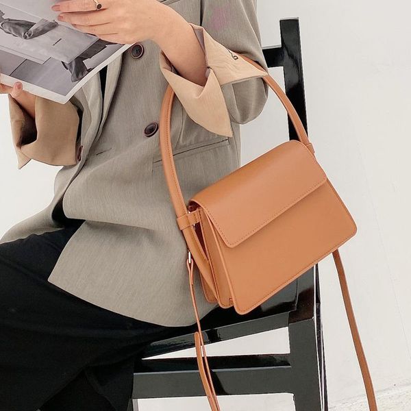 

evening bags bag handbags 2021 crossbody shoulder leather niche design korean fashion simple portable small square