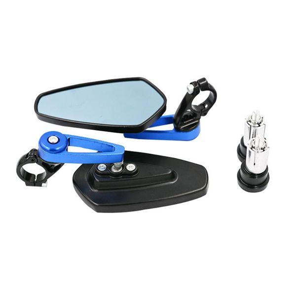 

motorcycle mirrors 1 set aluminum 7/8" bar end side rearview mirror universal motorbike bike handlebar rear view kit