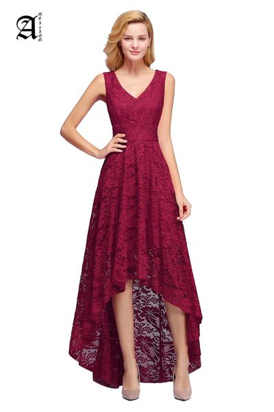 

evening dresses elegant burgundy lace short dress 2021 plus size gown, Black;red