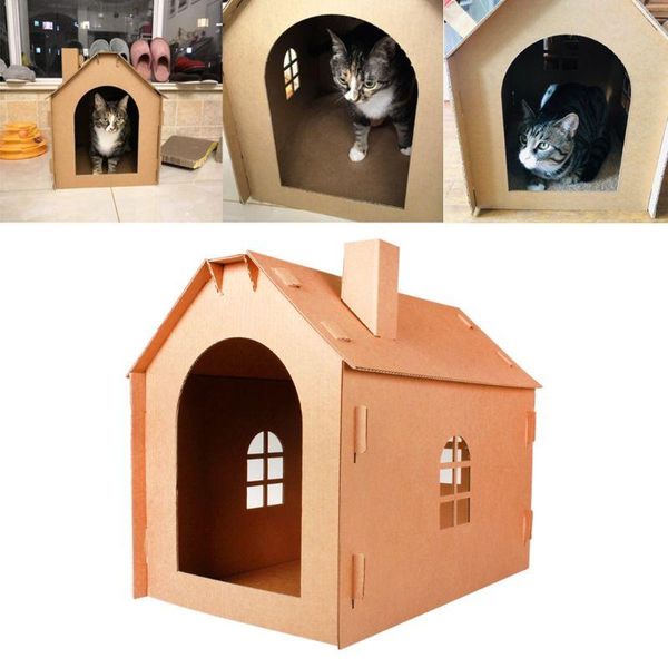 

cat beds & furniture pet scratcher kitten sleeping house bed grinding claw toy