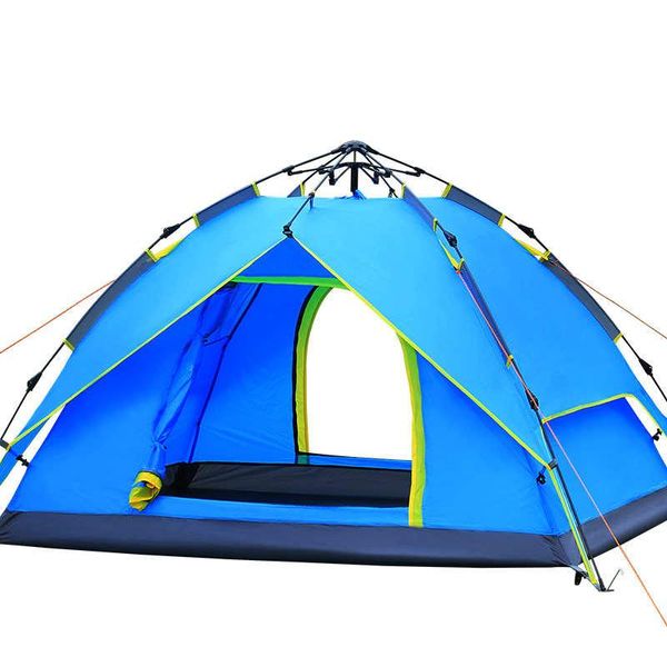 

dual layer waterproof beach camping tent outdoor 3-4 persons hiking tents windbreak large space family and shelters