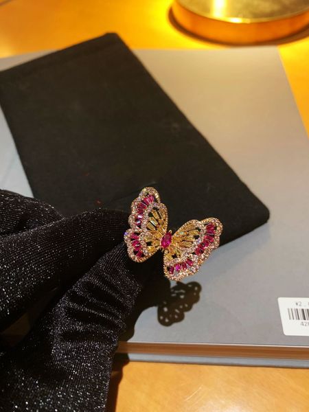 

ring b family caibao butterfly set with s925 silver