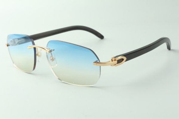 

designer sunglasses 3524024 with black buffalo horn arms glasses, direct sales, size: 18-140mm, White;black