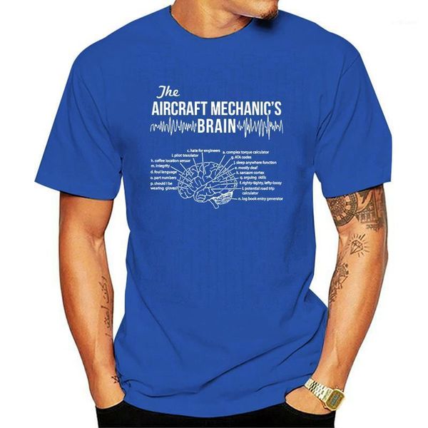 

cotton men t-shirts classical 2021 hip hop tshirt streetwear clothing aircraft mechanic's brain - mechanic tee shirt men's, White;black