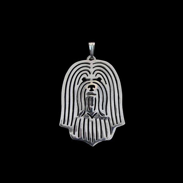 

pendants 2021 fashion alloy dog women's metal havanese for necklaces, Black