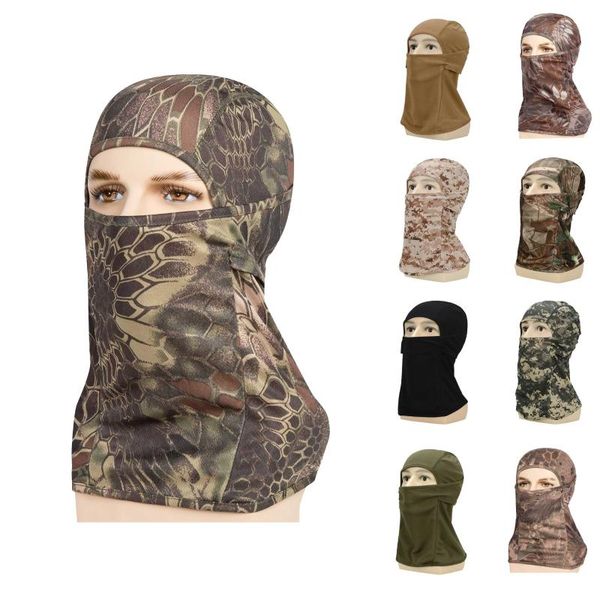 

cycling caps & masks pave-hawk riding fishing mask military army camouflage headscarf bike bandana headband tube scarf, Black