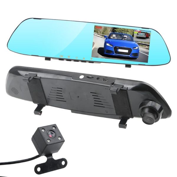 

car video leepee driving recorder reversing image ips screen night vision dvr dash camera dual channel rearview mirror