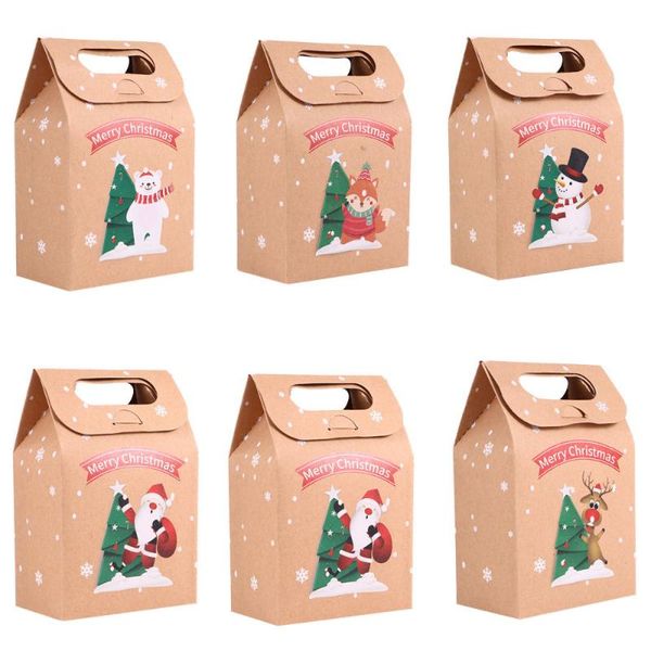 

24pcs christmas kraft paper candy boxes portable holder (assorted color) gift wrap