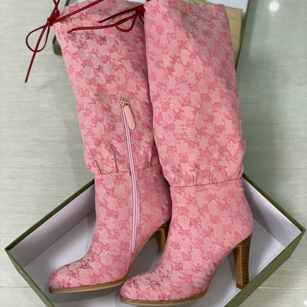 2022 Модельер -дизайнер роскошные женские ботинки зимние ботинки с регулируемыми ремнями Canvas Laces Оригинальные туфли Ladies Girls Sexy Half Boots 335