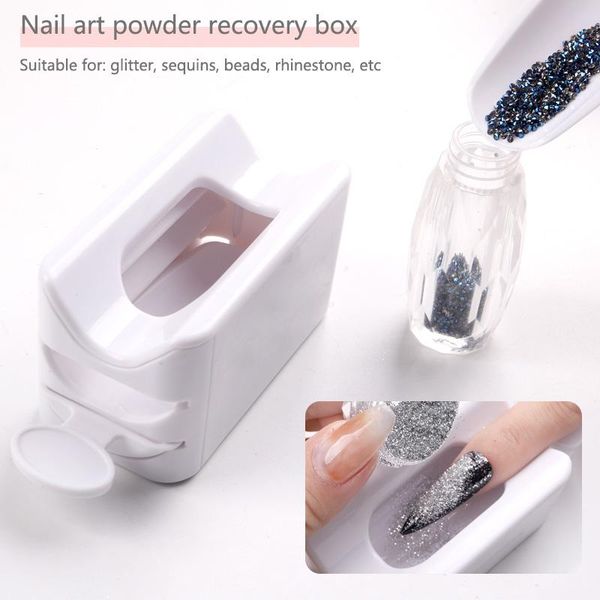 

nail art kits tszs powder recycling box portable jewelry storage container