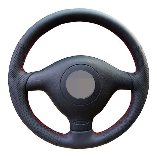 

black soft artificial leather steering wheel cover for golf 4 mk4 old vw passat b5