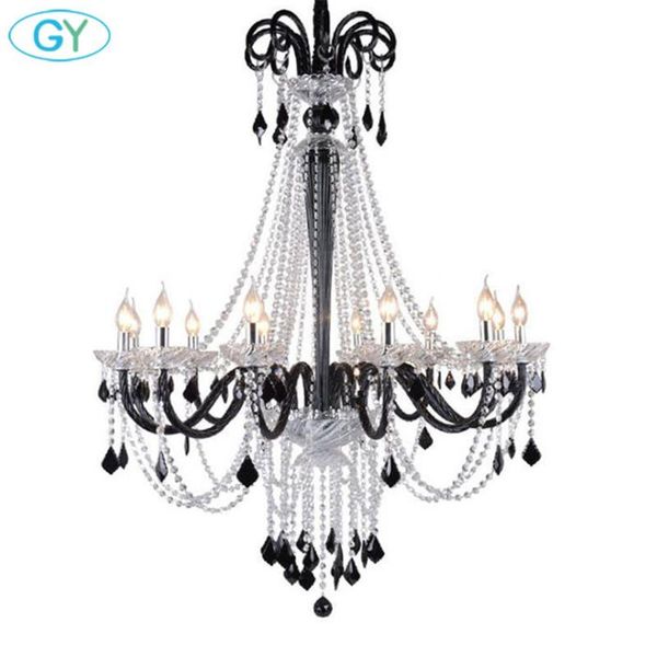 

chandeliers black chandelier nordic style lamp crystal lustres lighting luxury living room dining stairs hanging