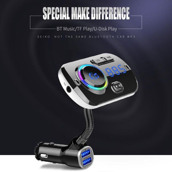 

car audio bc49aq fm transmitter bluetooth mp3 player qc fast charging radio easily installation personal
