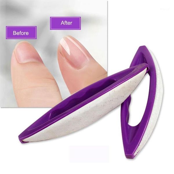 

waxing brush nail buffing plastic hollow out handle polishing tools home purple1