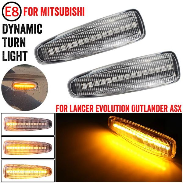 

emergency lights led side fender dynamic turn signal light marker lamp for mitsubishi lancer evolution evo x outlander sport rvr asx mirage