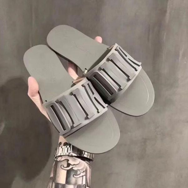 

slippers women's shoes letter 2021 summer sandals high-quality fabric material comfortable soles 4 colors available, Black