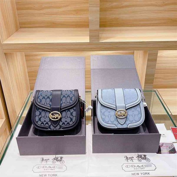 

2021 georgie series saddle bag stitching printing single shoulder bag messenger round luxuryss designerss yw
