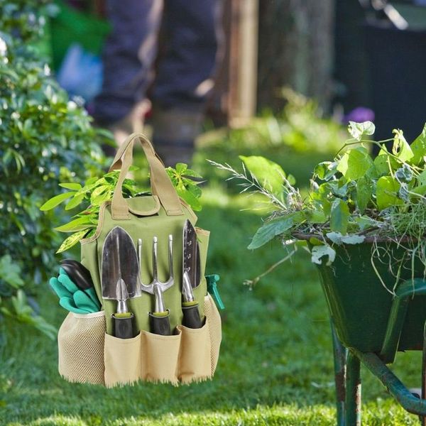 

garden tools bag portable bucket tool gardening tote storage multi-pockets bags