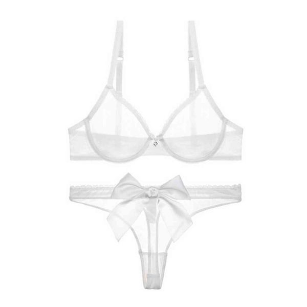 NXY Cockrings Sexy Set Sexy Spitze Sheer See Through Bralette Damen Unterwäsche BH Set Romantischer Büstenhalter Atmungsaktive Dessous Panty 1127 1123