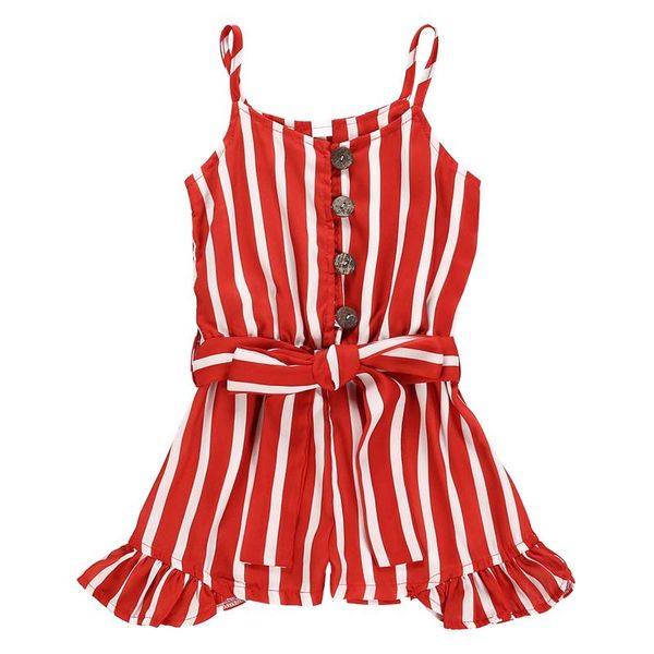 

summer toddler baby girls romper overalls kids cotton sleeveless strap stripes jumpsuit shorts for outfit sunsuit clothes jumpsuits, Blue