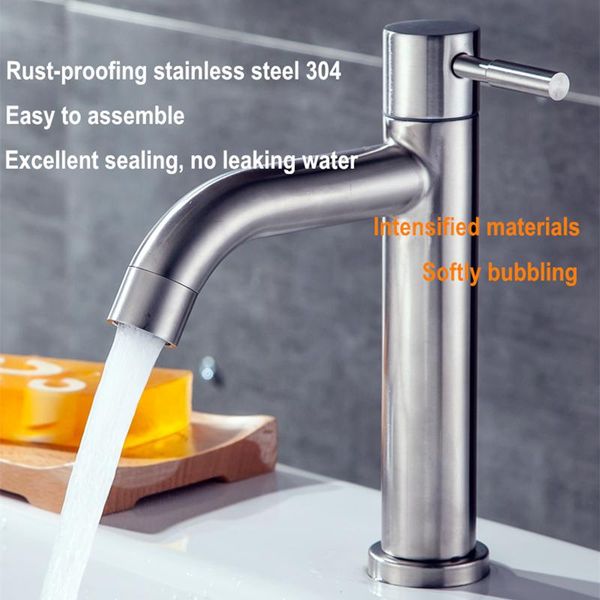 

small handle simple cold water faucet bathroom black silver basin tap deck mount tub with soft honeycomb sink faucets