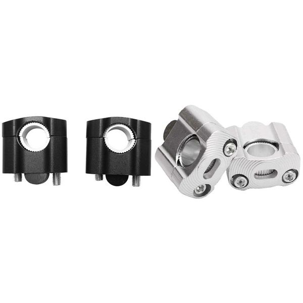 

pair cnc 22mm 28mm off road motorcycle bar clamps handlebar risers adapter,silver & black pedals