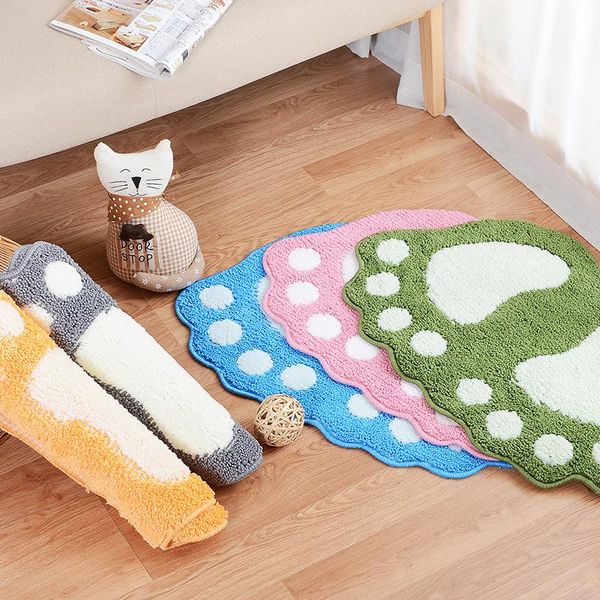 

carpets foot print bathroom carpet non-slip rug absorbent soft mat toilet bathtub room door stairs floor mats