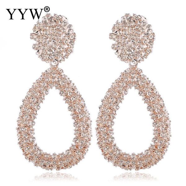 

dangle & chandelier 2021 fashion jewelry women earring trendy luxury big rose gold earrings statement vintage geometric earings summer acces, Silver