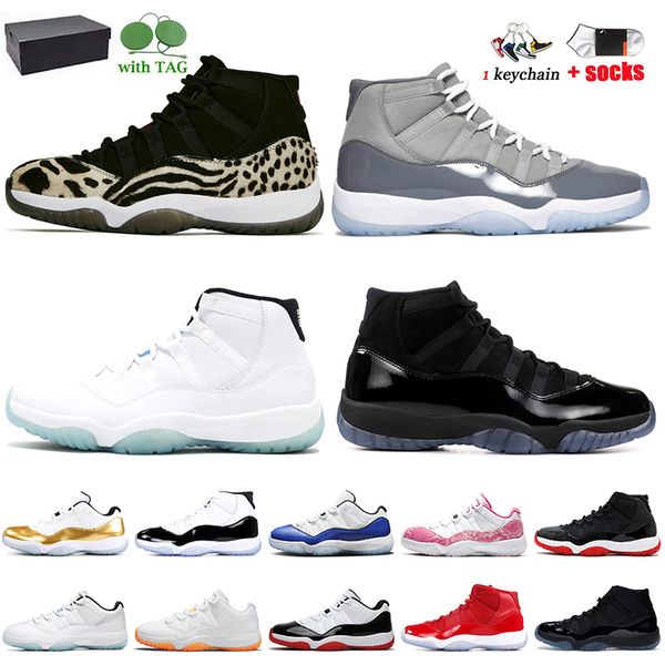 

11s basketball shoes women mens jumpman 11 animal instinct cool grey legend blue gamma blue cap and gown sports trainers jubilee 25th annive