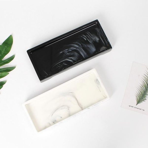 

resin storage tray jewelry display plate cosmetic organizer rectangle home restaurant el serving boxes & bins