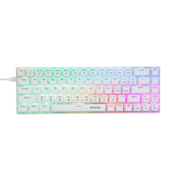 

keyboards z-686 60% mini mechanical gaming keyboard , e-yooso 68 keys wired rgb backlit dust-proof switch compact design for computer