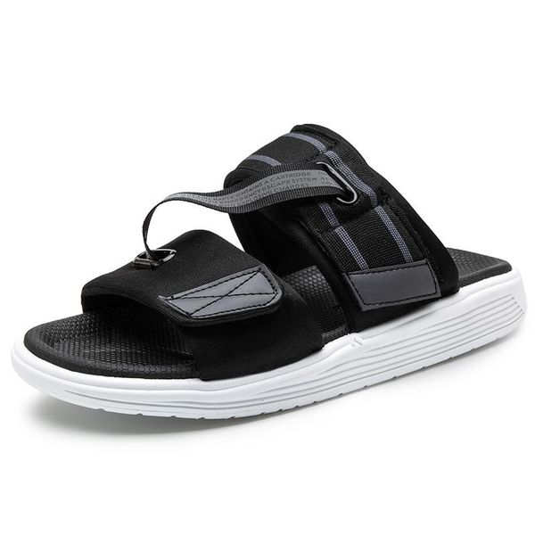 

sandals mens slides sport flops outdoor flip cork 2021 sandles vietnam gladiator toe closed sandal trekking sandels sandel sports, Black