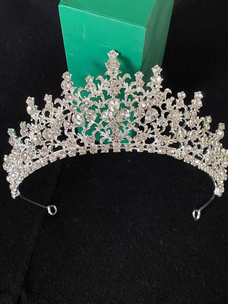 

earrings & necklace bridal crown female 18th birthday headdress veil sen super fairy wedding dress adult, Silver
