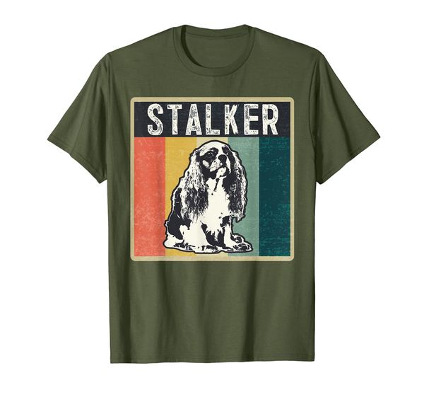 

retro cavalier king charles spaniel boys girls t-shirt, White;black