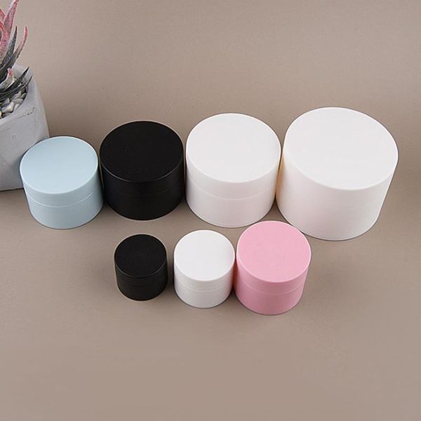 

storage bottles & jars plastic box 3g/5g/10g/15g/30g/50g/80g empty travel pp facial cream jar cosmetic tight waist container