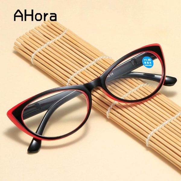 

sunglasses ahora luxury cat eye ladies reading glasses for reader women men blue light blocking presbyopia eyewear, White;black