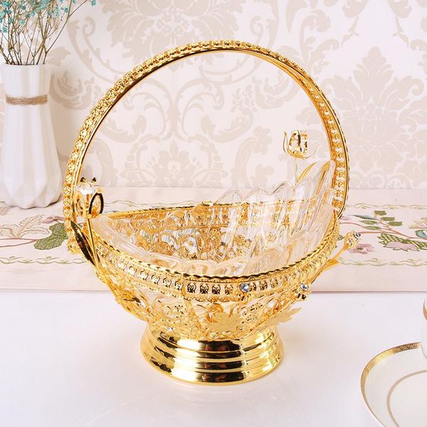 

fruit tray european glass home decoration living room tea table creative cake shelf bar ktv basket dishes & plates