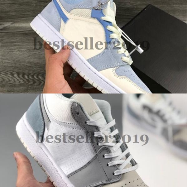 

2020 new 1 high paris blue grey taro purple basketball shoes women mens trainers 1s suede sneakers outdoor sports size 36-45m9do