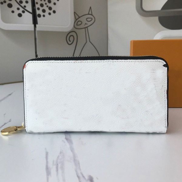 

long coin purse card bag women wallets fashion genuine leather patchwork colorful letters zipper ladies hand bags