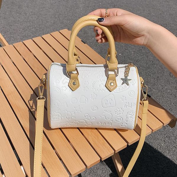 

evening bags the cylinder embossed pillow bag korean version of simple mini portable messenger women's shoulder