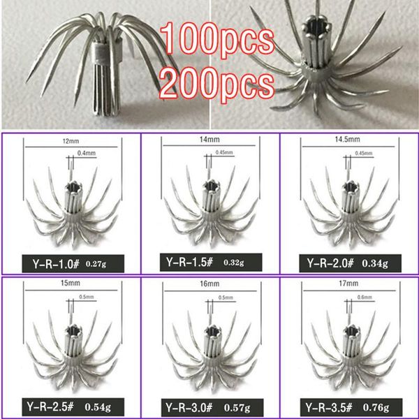 

fishing hooks 100pcs 200pcs stainless steel squid double tandem umbrella fishhooks sea spain chile bait accessories pesca tools