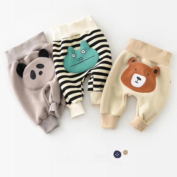 

trousers casual autumn winter kids children girls boys pp pant velvet warm cartoon high waist long pants wt1305, Blue
