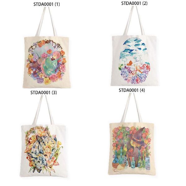 

storage bags flower leaves women's cosmetic bag organizer beach stationery shopping
