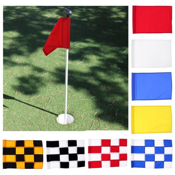

golf training aids backyard putting green flag - 510mm x 350mm checkered and solid